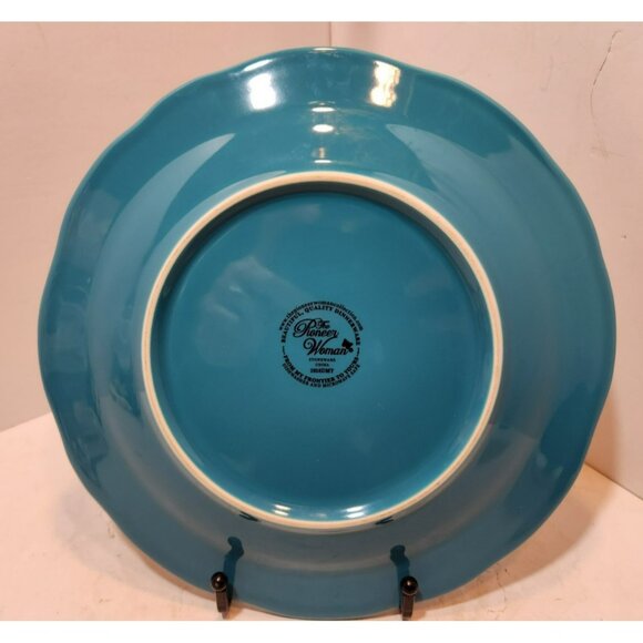 Pioneer Woman Vintage Floral Teal Replacement Stoneware Dinner Plate 10 1/2" - Picture 2 of 7